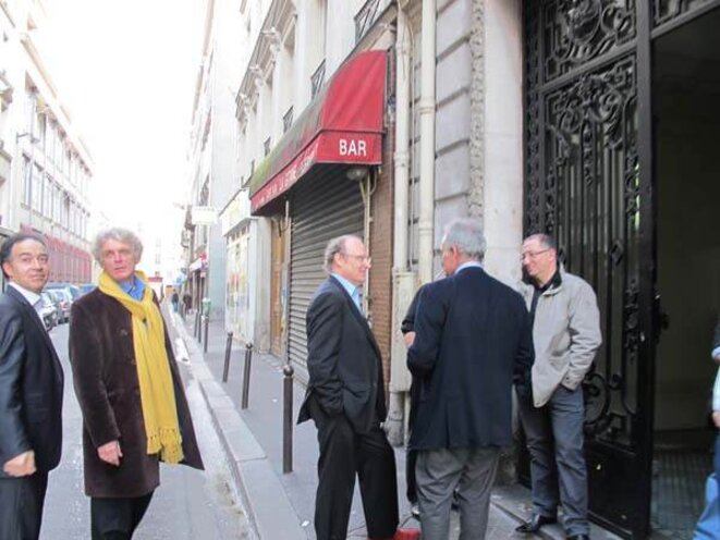 R de la Baume, C Lambert, B Eveno, JM Psaila, rue d'Enghien © Michel Puech R de la Baume, C Lambert, B Eveno, JM Psaila, rue d'Enghien © Michel Puech